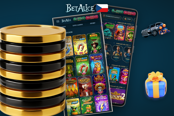 BetAlice Casino CZ nabízí přes 12 500 her v přehledném lobby přizpůsobeném českým hráčům